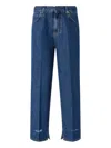 Pinko Split-hem Jeans In Blue