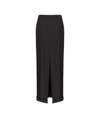 Pinko Split Skirt In Black