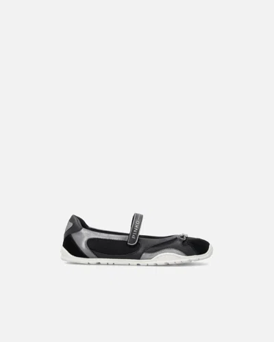 Pinko - Sporty Ballet Flats With Inserts And  Lettering - 35 In Black