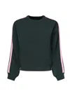 Pinko Sporty Sweatshirt With Love Birds Logo In Green