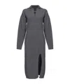 Pinko Spread-collar Knitted Midi Dress In Black