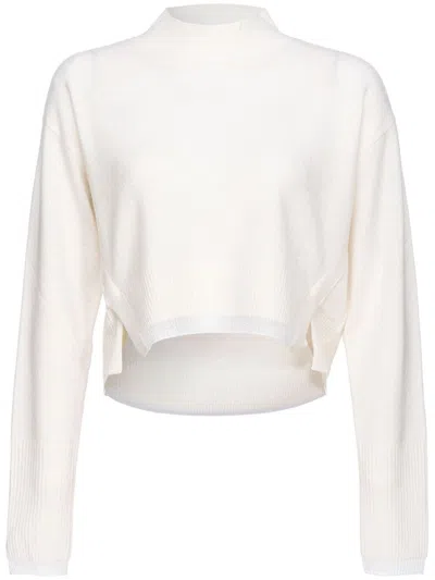 Pinko Drop-shoulder Fine-knit Jumper In White