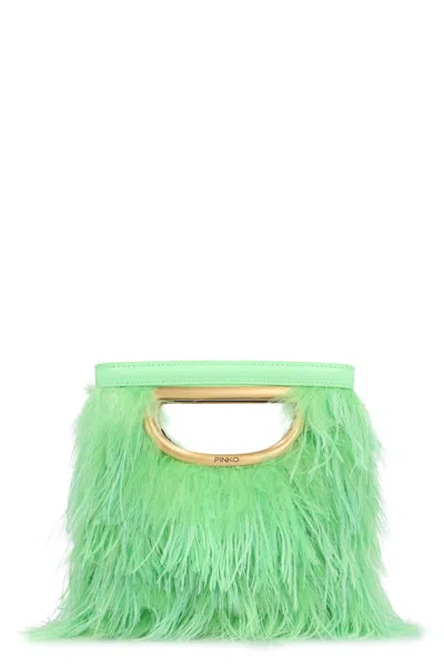 Pinko Square Mini Pochette In Green