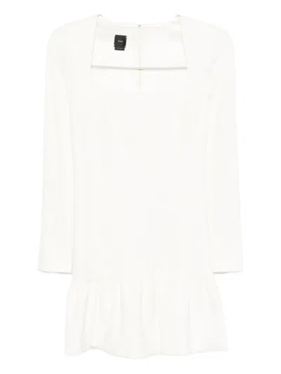 Pinko Square-neck Mini Dress In White
