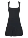 Pinko Square-neck Minidress In Black