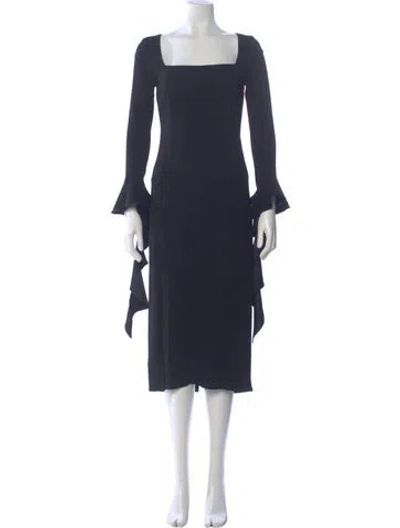 Pre-owned Pinko Square Neckline Long Dress W/ Tags In Blue