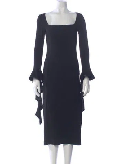 Pre-owned Pinko Square Neckline Long Dress W/ Tags In Blue