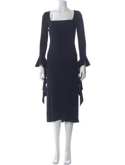 Pre-owned Pinko Square Neckline Long Dress W/ Tags In Blue