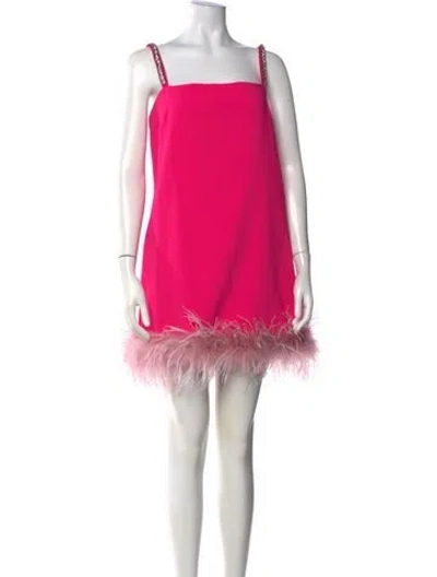Pre-owned Pinko Square Neckline Mini Dress In Pink