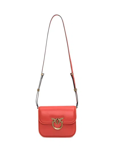 Pinko Square Shoulder Handbag In Orange