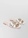 Pinko Square Toe Leather Sandals