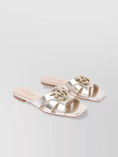 Pinko Square Toe Leather Sandals
