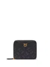 Pinko Taylor Love Birds Chevron Quilt Wallet In Black  