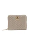 PINKO PORTAFOGLIO QUADRATO ZIP-AROUND NAPPA CHEVRON