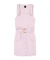 Pinko Squared Neck Sleeveless Dress In Purple