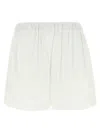 Pinko Linen Shorts With Elastic Waistband And Back Pocket