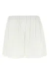 Pinko Linen Shorts With Elastic Waistband And Back Pocket