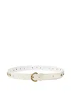 Pinko Star-studded Leather Belt In Neutral