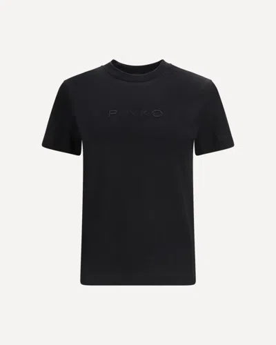 Pinko Start T-shirt Jersey Patch In Black