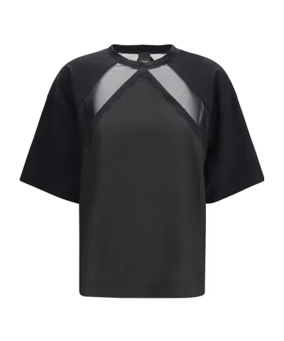 Pinko Stephanie Crewneck T-shirt In Black