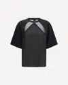 Pinko Mesh-panel T-shirt In Black