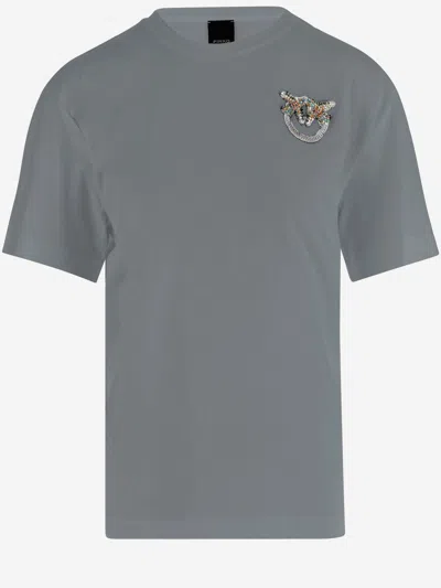 Pinko Stepitoso Cotton T Shirt In Gray