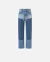 Pinko Jean Droit Avec Mini Clous Façon Strass In Lavaggio Medio