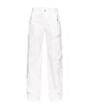Pinko Straight-leg Cargo Trousers In White