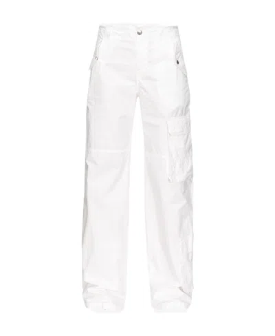 Pinko Straight-leg Cargo Trousers In White