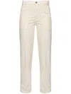 Pinko Cloe Straight-leg Corduroy Trousers In White