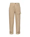 Pinko Straight-leg Cropped Trousers In Neutral