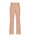 Pinko Straight-leg Cropped Trousers In Nude
