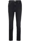 Pinko Straight-leg Denim Jeans In Schwarz