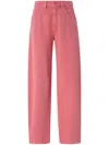 Pinko Balloon Trousers In Cotton Bull In Pink