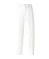 Pinko 'eloise' White Jeans With Belt Loops And Logo Patch On The Rear In White