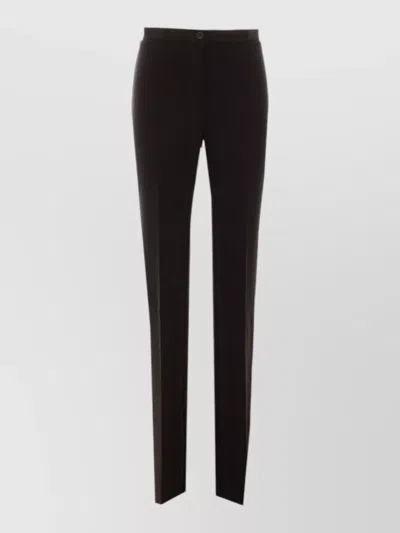Pinko Straight Leg Pants Nylon Silk Blend Beltloops In Black