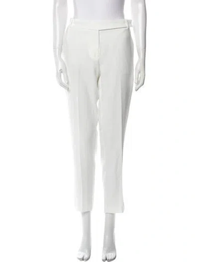 Pre-owned Pinko Straight Leg Pants In White