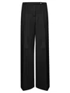 Pinko Straight-leg Tailored Flannel Pants With Classic Pleats In Black
