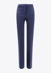 Pinko Flared Trousers With Frontal Pinces And Belt Loops In Blue