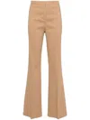Pinko High-waist Straight-leg Trousers In Beige