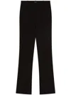 Pinko Wide-leg Pinstriped Trousers In Black