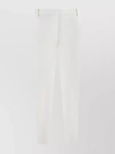 Pinko Straight-leg Trousers Featuring Belt Loops And Pockets In White