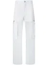 Pinko Printed Transparent Long Trousers In White