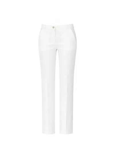 Pinko Straight-leg Trousers In White