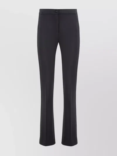 Pinko Straight Leg Trousers With Belt Loops In Black