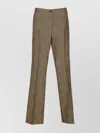 Pinko Straight Leg Trousers With Side Pockets In Brown
