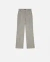 Pinko Straight Trousers In Frescolana With Pockets In Beige-creta
