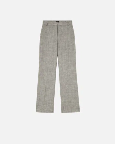 Pinko Straight Trousers In Frescolana With Pockets In Beige-creta