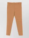 Pinko Straight Trousers With Belt Loops And Pockets In Brown
