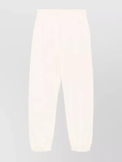 PINKO STRAIGHT TROUSERS WITH ELASTIC WAISTBAND AND CUFFS
